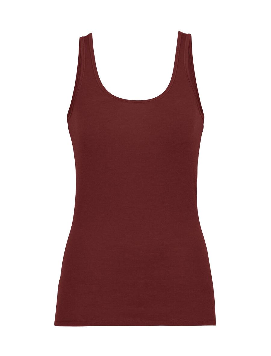 Sous Vêtement Icebreaker Merino Siren Tank Top Femme Rouge | FR 1709VRWD